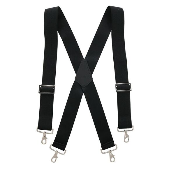 CTM Men's Industrial Terry Logger Suspenders with Metal Swivel Hook Ends - Picture 1 of 3